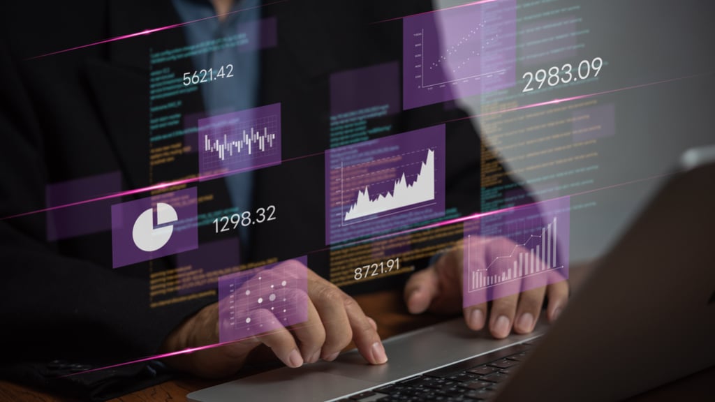 Business Intelligence Dashboard visual display of Marketing Data Analytics provides of key metrics and KPI economic analysis and investment finance and marketing planning, Big data Graphs Charts.